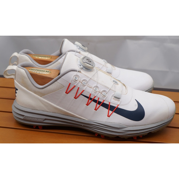 Nike Lunar Command 2 BOA White Navy Golf Shoes 888552-101 Size 10 main image 5